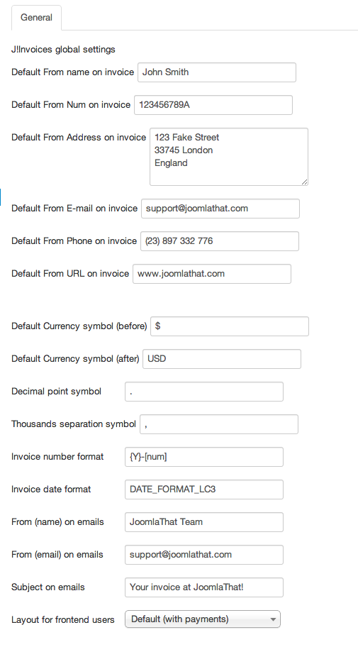 create fake invoice