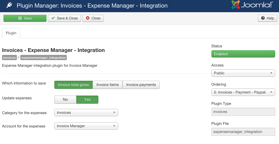Integration plugin