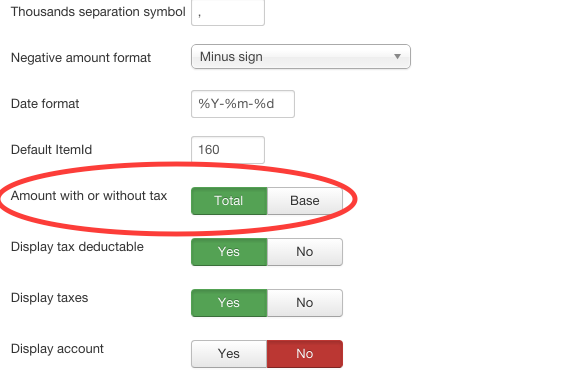 Tax details