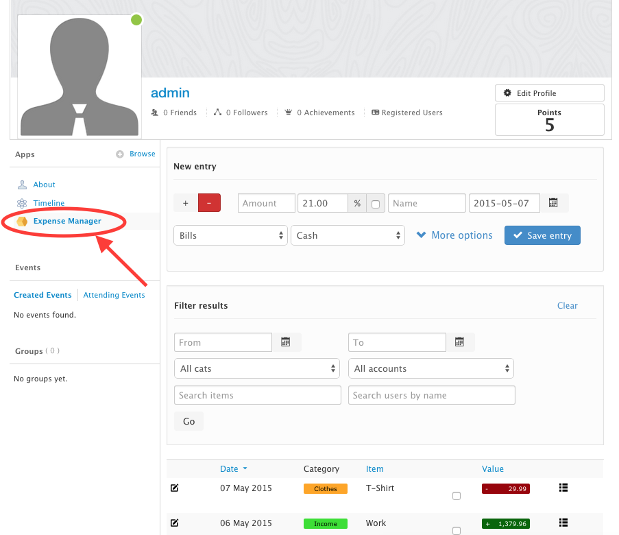 Easy social profile