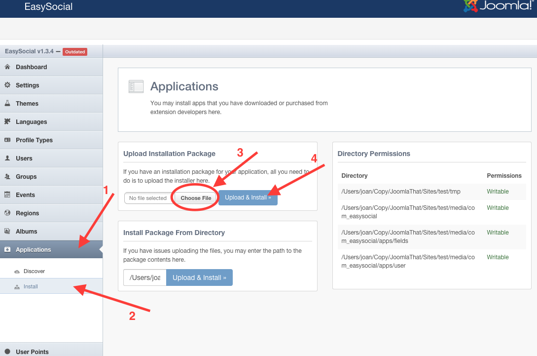 Install EasySocial